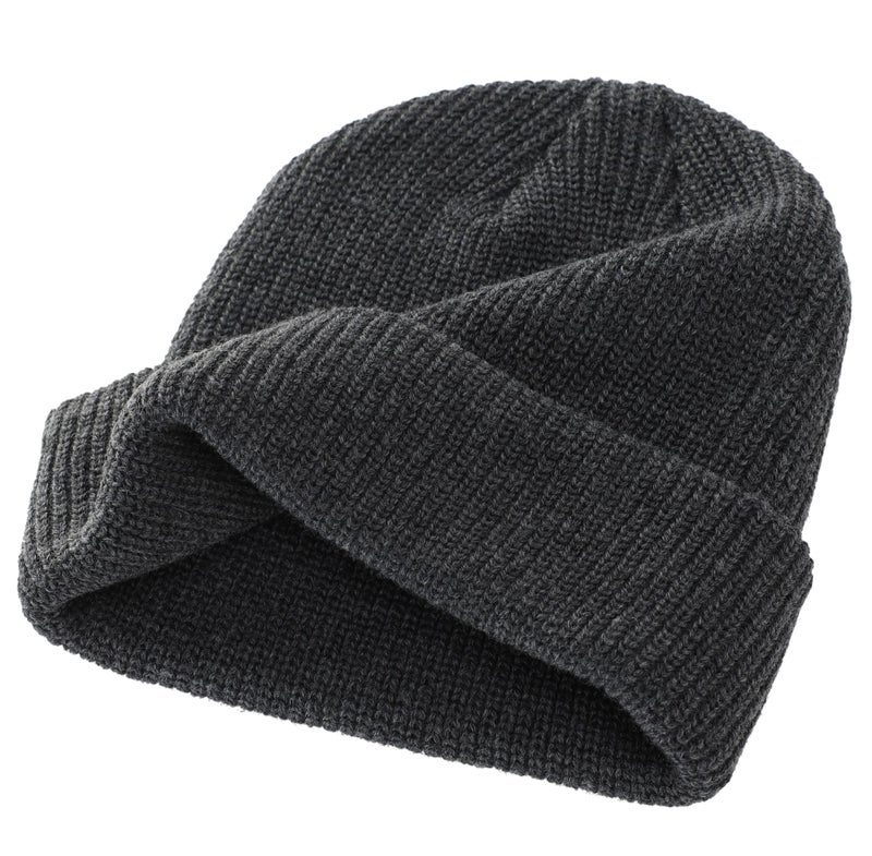 Connectyle Classic Men's Warm Winter Hats Acrylic Knit Cuff Beanie Cap Daily Beanie Hat (Charcoal) ,Medium - Image 5